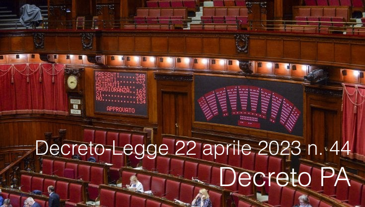 Decreto Legge 22 aprile 2023 n  44   Decreto PA