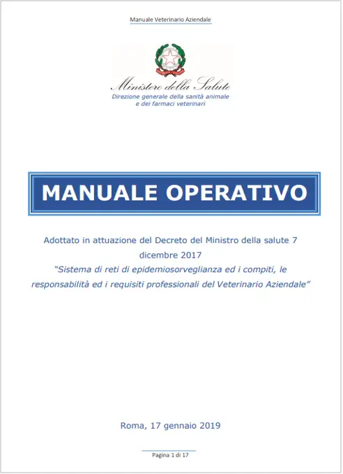 Veterinario aziendale Manuale operativo Veterinario aziendale Manuale operativo