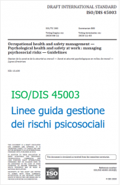 ISO/FDIS 45003 | Guidelines for managing psychosocial risks