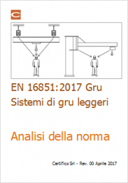 EN 16851:2017 Requisiti per i pericoli delle gru leggere