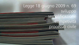 Legge 18 giugno 2009 n. 69 