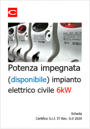 Potenza impegnata (disponibile) impianto elettrico civile Potenza impegnata (disponibile) impianto elettrico civile