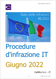 Procedure d'infrazione IT / Giugno 2022