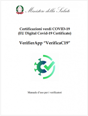 VerifierApp “VerificaC19” - Manuale d'uso per i verificatori VerifierApp “VerificaC19” - Manuale d'uso per i verificatori