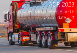 ADR 2023: Draft amendments to annexes A and B | Consolidated list ADR 2023: Draft amendments to annexes A and B | Consolidated list