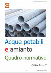 Acque potabili e contaminazione da amianto: Quadro normativo, Documenti e Studi