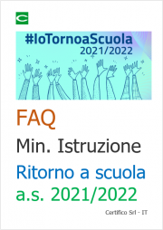 FAQ Ministero dell'Istruzione Ritorno a scuola a.s. 2021/2022