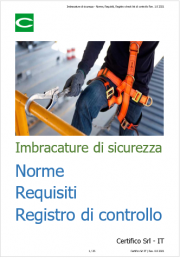 Imbracature di sicurezza per il corpo: Norme, Requisiti e Registro di controllo