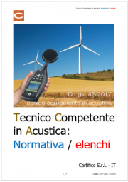 Tecnico competente in acustica Tecnico competente in acustica