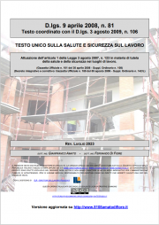 Testo Unico Sicurezza D.Lgs. 81/2008 - 07.2023