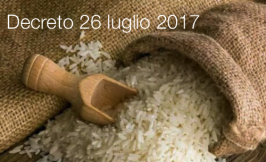Decreto 26 luglio 2017 / Indicazione dell'origine in etichetta del riso
