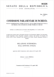 Relazione Commissione sulle condizioni di lavoro in Italia - 20.04.2022 Relazione Commissione sulle condizioni di lavoro in Italia - 20.04.2022
