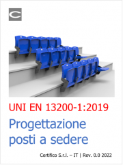 UNI EN 13200-1:2019 Progettazione posti a sedere