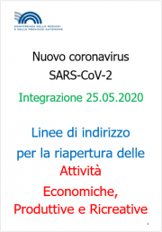 COVID-19 | Linee guida riapertura attività Economiche e Produttive Rev. 25.05.2020