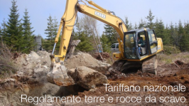 Tariffario nazionale Regolamento terre e rocce da scavo