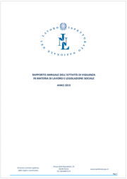 Rapporto annuale ispettorato nazionale del lavoro 2019 Rapporto annuale ispettorato nazionale del lavoro 2019