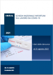 Covid-19 | Contagi sul lavoro denunciati all’INAIL: Schede regionali 31 Agosto 2021