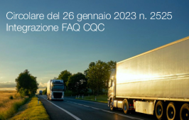 Circolare del 26 gennaio 2023 Prot. n. 2525 - Integrazione FAQ CQC