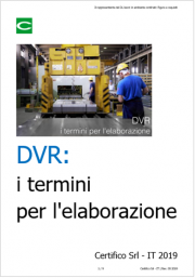 DVR: i termini per l'elaborazione DVR: i termini per l'elaborazione