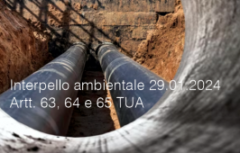 Interpello ambientale 29.01.2024 - Interpretazione artt. 63, 64 e 65 TUA Interpello ambientale 29.01.2024 - Interpretazione artt. 63, 64 e 65 TUA