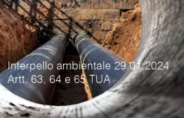 Interpello ambientale 29.01.2024 - Interpretazione artt. 63, 64 e 65 TUA