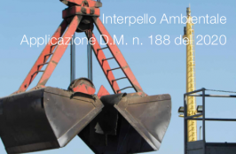 Interpello Ambientale 29.10.2021 - Applicazione D.M. n. 188 del 2020