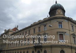 Tribunale di Gorizia del 26 novembre 2021: Ordinanza Greenwashing