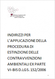 Procedura estinzione contravvenzioni ambientali Procedura estinzione contravvenzioni ambientali
