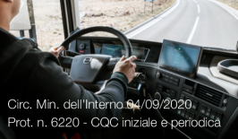 Circ. Min. dell'Interno 04/09/2020 Prot. n. 6220 - CQC iniziale e periodica