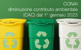 CONAI -  diminuzione contributo ambientale (CAC) dal 1° gennaio 2023