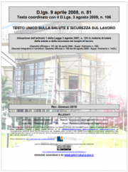 Testo Unico Sicurezza D.Lgs. 81/2008 - 01.2019