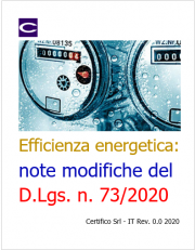 Efficienza energetica: note modifiche del D.Lgs. n. 73/2020