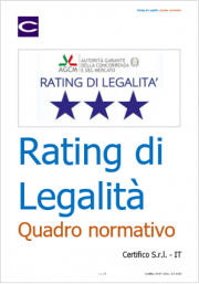 Rating di legalità: Quadro normativo Rating di legalità: Quadro normativo