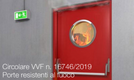 Circolare VVF n. 16746 del 06/11/2019 Porte resistenti al fuoco