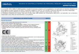 Check list rapida requisiti di sicurezza macchine alimentari - INAIL