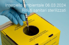 Interpello ambientale 06.03.2024 - Rifiuti sanitari sterilizzati