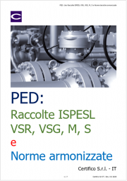 PED: Uso Raccolte ISPESL VSR, VSG, M, S e Norme armonizzate