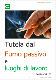 Tutela dal fumo passivo sui luoghi di lavoro Tutela dal fumo passivo sui luoghi di lavoro