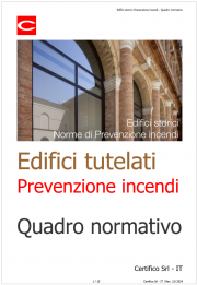 Edifici tutelati: Norme di Prevenzione incendi Edifici tutelati: Norme di Prevenzione incendi