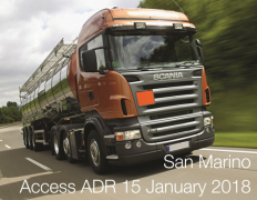 San Marino: access ADR on 15 January 2018