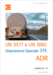 UN 3077 e UN 3082: Disposizione Speciale 375 ADR