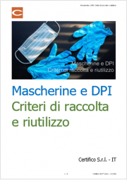 Mascherine e DPI: Criteri di raccolta e riutilizzo