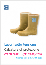 CEI EN 50321-1: Lavori sotto tensione - Calzature di protezione CEI EN 50321-1: Lavori sotto tensione - Calzature di protezione