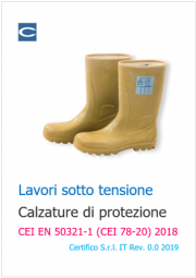 CEI EN 50321-1: Lavori sotto tensione - Calzature di protezione