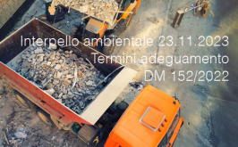 Interpello ambientale 23.11.2023 - Termini adeguamento DM 152/2022