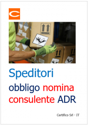 Speditori: obbligo nomina consulente ADR