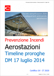 Decreto semplificazioni 2020: Proroga termini adeguamento antincendio aerostazioni