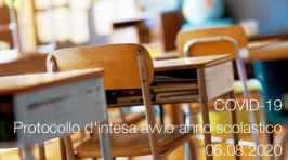 COVID-19: Protocollo d'intesa avvio anno scolastico COVID-19: Protocollo d'intesa avvio anno scolastico