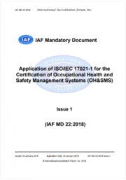 Application of ISO/IEC 17021-1 for the certification of OH&SMS