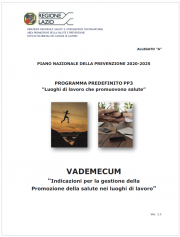 Indicazioni per la gestione della promozione della salute nei luoghi di lavoro Indicazioni per la gestione della promozione della salute nei luoghi di lavoro